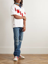 Logo-Flocked Felt-Trimmed Cotton-Jersey T-Shirt